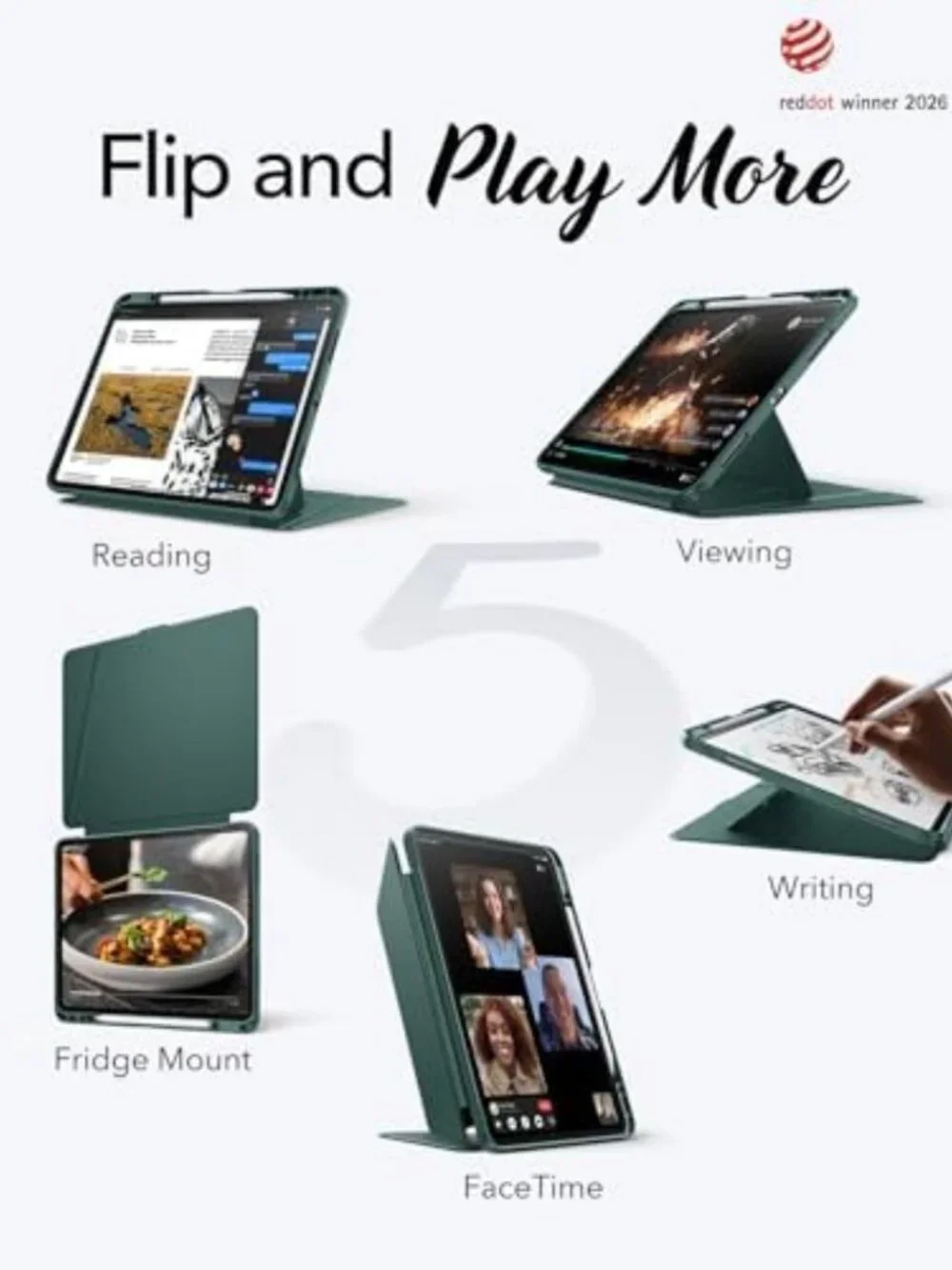 Stylish Green Flip Case for 13